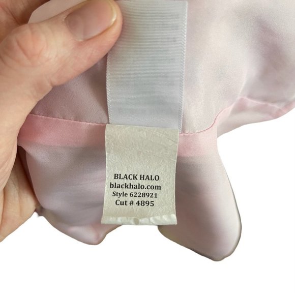 Black Halo Yoomi Floral Cap Sleeve Sheath Dress Watercolor Floral Blush Size 12 - Picture 12 of 16